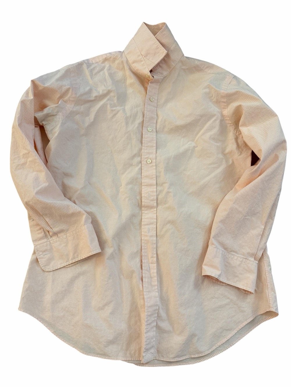 Ralph Lauren Men's Peach Check Button-Down Shirt